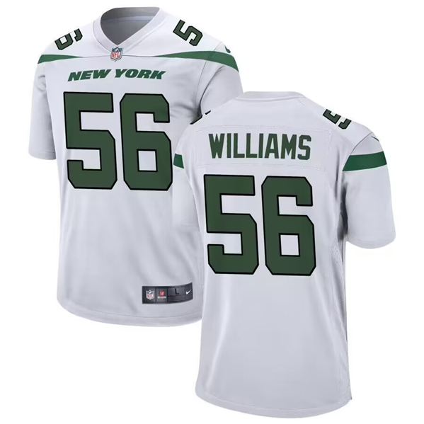 Men's New York Jets #56 Quincy Williams White Stitched Game Jersey